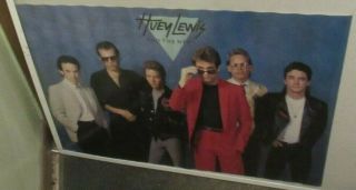 Huey Lewis And The News Poster 1984 Rare Vintage Collectible Oop Live