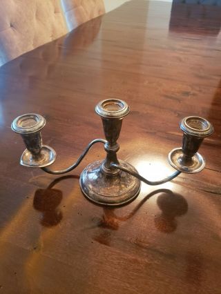Vintage Sterling Silver Weighted Candlestick Candle Holder Empire Vintage Silver