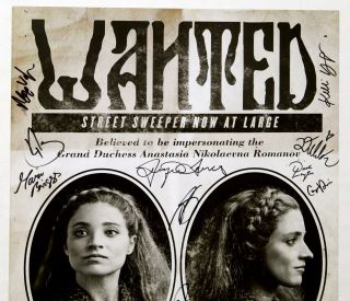 ANASTASIA Cast Christy Altomare Signed Rare Broadway Anniversary Wanted Poster 2
