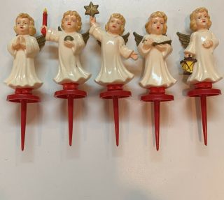 Vintage German Angel Cake Toppers Made In Germany Hand Painted