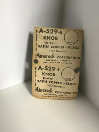 NOS AMEROCK MCM Cabinet Knobs A - 529 Satin Copper 2