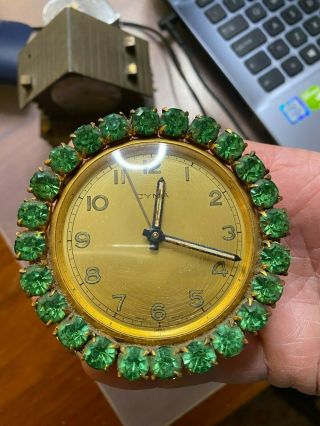 Rare Cyma Alarm Clock With Jewelry Cyma Movement " Wonderful "