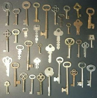 Vintage Antique Keys Many Different Types Trunk,  Padlock,  Drawer,  Skeleton And