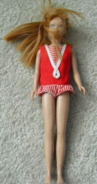 Vintage 1963 Mattel Japan Skipper 4 Doll With Straight Legs