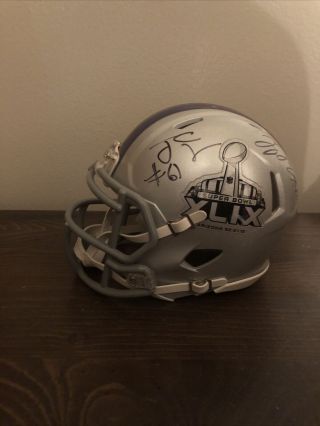 Bowl Xlix 53 Nfl Riddell Mini Helmet Patriots Vs Seahawks / Rare