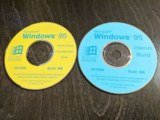 Ultra Rare: Microsoft Windows 95 Codename Chicago Interim Build 468 Beta Cds