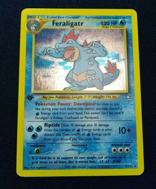Feraligatr 5/111 Holographic 1st Edition Neo Genesis Pokémon Card