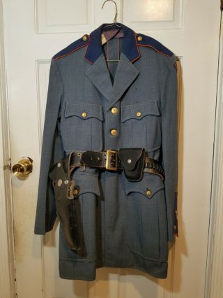 Rare 1939 - 40 Ny World’s Fair Police Uniform Jacket With Gun Belt Holster