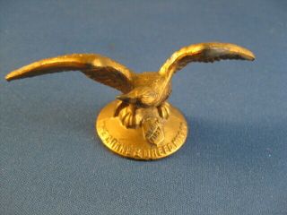 Antique The Crane & Breed Mfg.  Co Eagle Advertising Paperweight