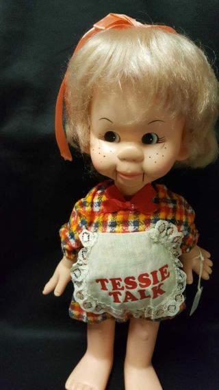 Vintage Horsman 1974 Tessie Talk Ventriloquist 18 " Doll In Clothes