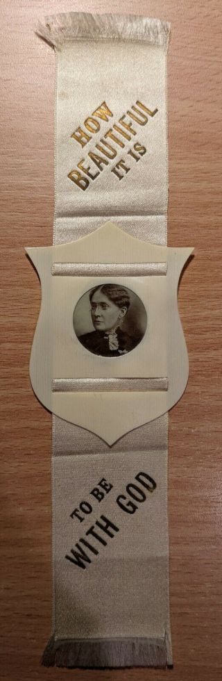Memorial Ribbon Bookmark For Frances E.  Willard - Educator,  Temperance,  Suffrage
