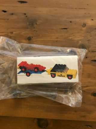 Lego Vintage 650 Car With Trailer And Racing Car Complete
