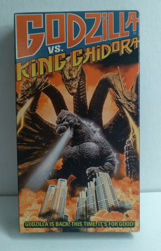 Rare Godzilla Vs King Ghidorah Vhs Video Tape 1991 Classic Movie