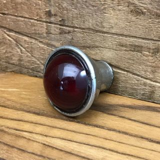 Vintage Red Glass Lens Tail Light Housing Bicycle & Motorcycle & Scooter Antique