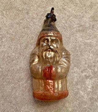 Antique German Christmas Ornament Santa Claus Mercury Glass