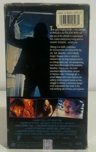 Children of the Night Rare Cult Horror VHS Home Video Movie Tape Monster Dead 2