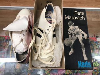 Rare 1970s Pistol Pete Maravich Keds Basketball Shoes Men’s Size 10 Nos