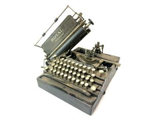 Royal No.  1 Typewriter Flatbed Schreibmaschine Machine A Ecrire 打字机 Antique Vtg
