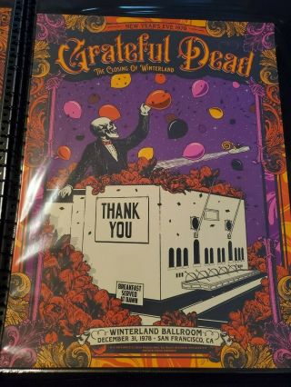 RARE Grateful Dead milestone 5 poster set.  Justin Helton Status Serigraph 2