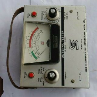 Rare Vintage Seco Ham Radio Antenna Tester Meter 520a 50 Ohm In - Line Electronics