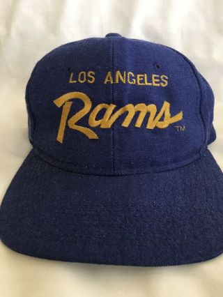 Vtg Los Angeles Rams La Sports Specialties Script Snapback Hat Cap 90’s Rare