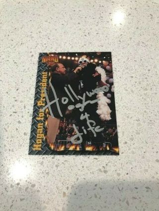 Hollywood Hulk Hogan Signed Autographed Rare 1999 Topps Card For President C