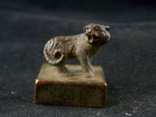 Exquisite Antique Chinese Bronze Hand Made Tiger Seal I028