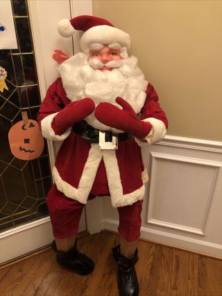 Rare Close To 5 Foot Tall Vintage Harold Gale Santa Clause Vintage Christmas