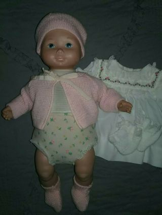 Vintage Fisher Price Baby Beth Doll W/additional Outfit