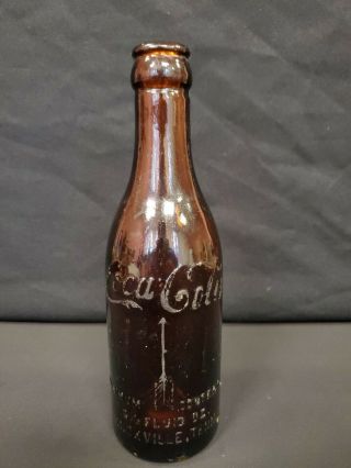 Rare Coca Cola S.  S.  Amber With Arrows Bottle " Knoxville,  Tenn.
