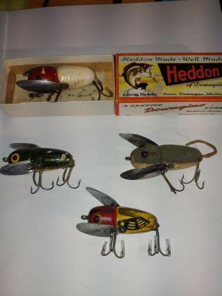 Vintage Fishing Lures Heddon Crazy Crawlers 2120 Xrw Box