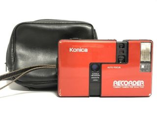 【rare Red Near Mint】konica Recorder Half Frame 35mm Film Camera Point & Shoot Jp