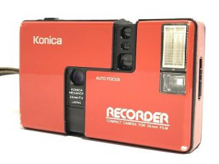 【RARE RED Near MINT】KONICA RECORDER Half Frame 35mm Film Camera Point & Shoot JP 2