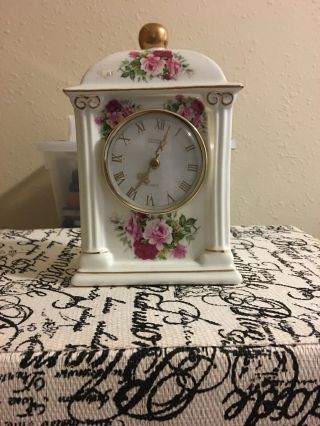 Antique French Porcelain Mantle Clock