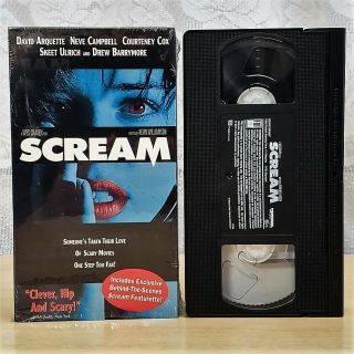 Scream (vhs,  1997) Rare Exclusive Neve Campbell Cover Wes Craven Drew Barrymore