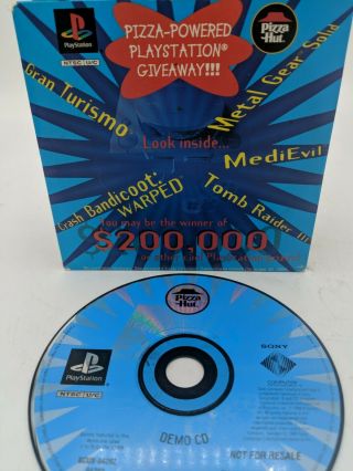 Pizza Hut Demo Cd (rare) (sony Playstation 1,  1998).  Tomb Raider 3,  Medievil