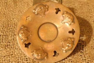 Vintage Antique Coptic Plate Brass/copper Egyptian Hand Engraved Hammered Rare