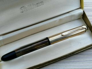 Pelikan 500 NN Rolled Gold Fountain Pen 14k EF Nib - and Rare 1950s 2