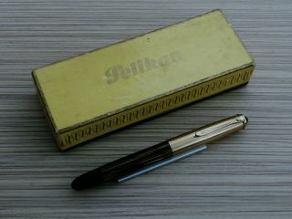 Pelikan 500 NN Rolled Gold Fountain Pen 14k EF Nib - and Rare 1950s 3