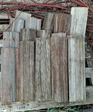 Antique Barn Wood 20.  75 " 3 Pc Weathered Boards Planks Rustic Country Craft Sign