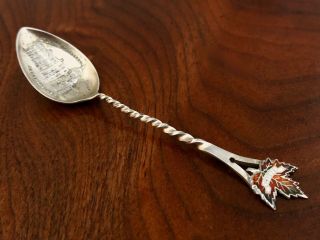 - Canadian Sterling Silver & Enamel Souvenir Teaspoon: St James 