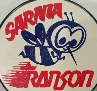 SARNIA RANSON VINTAGE VICEROY MFG.  RARE MADE IN CANADA OFFICIAL GAME PUCK 2