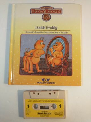 Vintage Teddy Ruxpin Double Grubby Book Cassette Wow Loose
