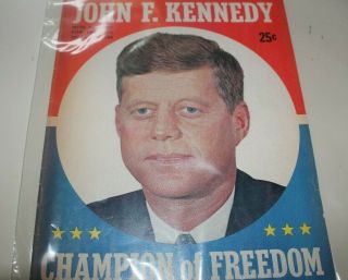 John F.  Kennedy Comic The Illustrated Story With Portrait To Frame 1964 Rare