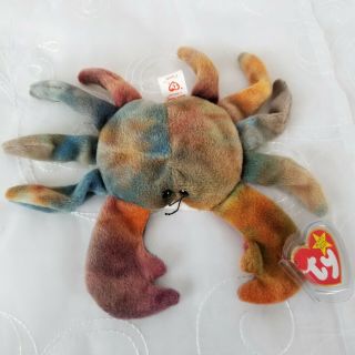Claude The Crab Ty Beanie Baby 1996 Rare Authentic Retired 7.  5 " Long Has Tags