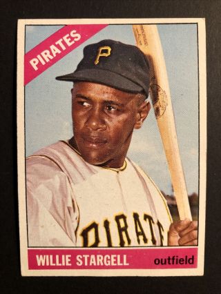 1966 Topps Willie Stargell Pittsburgh Pirates 255 Baseball Card.