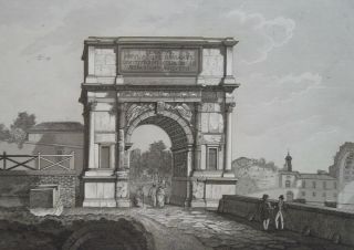 1830s View Of Rome Arch Of Titus Italy - Antique Print Copperplate Engraving