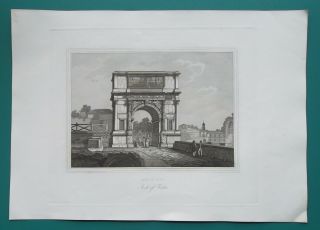 1830s VIEW OF ROME Arch of Titus Italy - Antique Print Copperplate Engraving 2