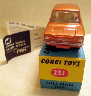 Corgi Toys,  251 Hillman Imp,  Rare