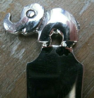 Solid Silver 925 Bookmark With A Baby Elephant Topper